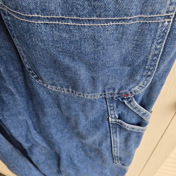 Dickies Bib Overalls Men's Size 36 X 34 Jean Denim Medium Wash Workwear - Picture 15 of 16